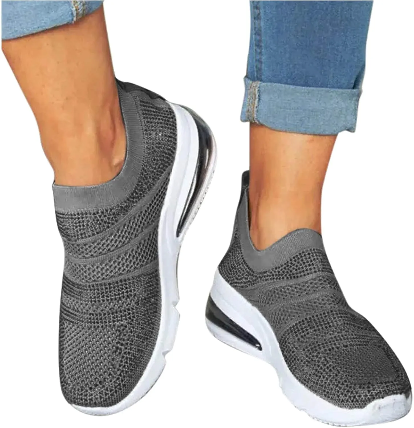 Black Tennis Shoes Women Slip Ons Women's Casual Slip-On Shoes Winter Tennis Shoes Women White Women's Sneakers Size 8 White Zapatos Negros Con Plataforma De Vestir para Mujer