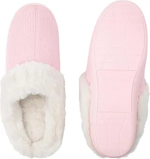 Brookstone Classic Comfort Memory Foam Indoor Slippers - Women's Memory Foam Cozy Slippers - Soft Plush, Non-Slip Sole