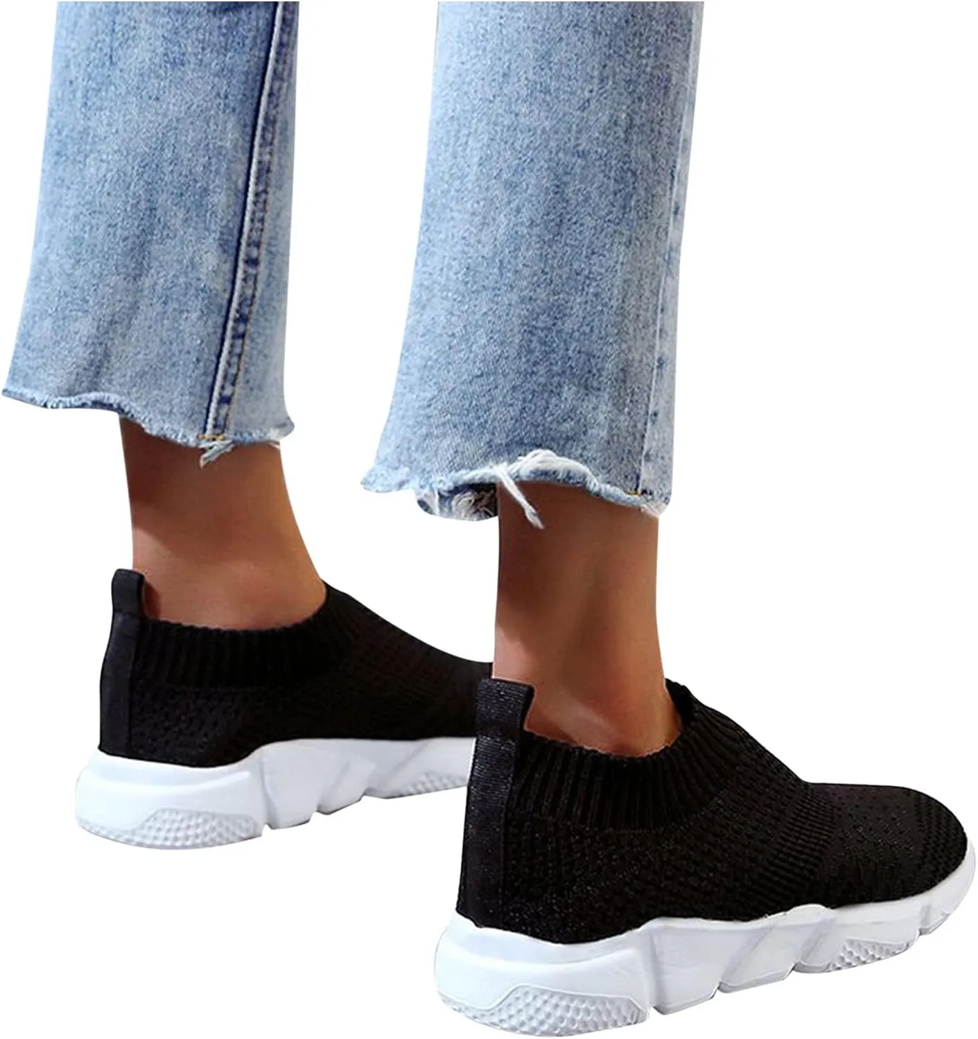 Business Casual Work Shoes for Plantar Fasciitis for Women Slip On Shoes for Women Size 8 Trendy Black Shoes for Women 2023 Women Sneakers Black and White Trail Running Shoes Women All Weather