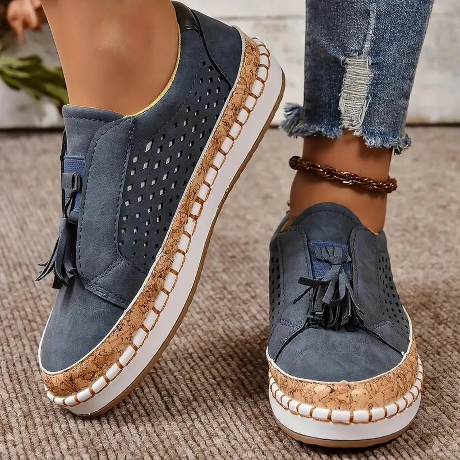 Cathalem Loafers for Women 2024 Libiyi Sneakers Dotmalls Shoes Ultra-Comfy Breathable Sneakers Comfy Orthotic Sneakers