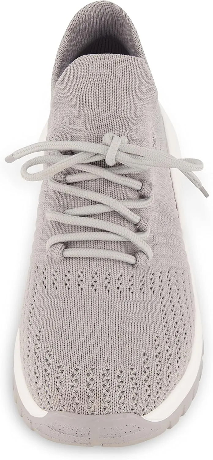 CUSHIONAIRE Women's Blaze Stretch Knit Slip on lace Sneaker  Memory Foam & LiteSole Technology
