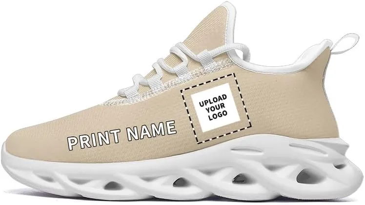 Custom Solid Color Sneakers for Men Women Print with Your Need Personalized Running Walking Tennis White Black Sports Shoes