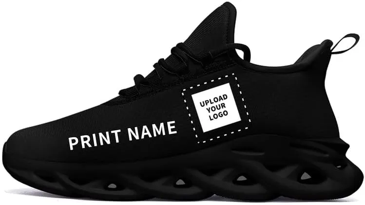 Custom Solid Color Sneakers for Men Women Print with Your Need Personalized Running Walking Tennis White Black Sports Shoes