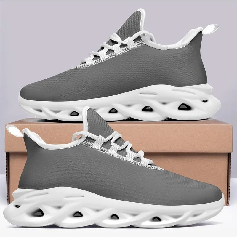 Custom Solid Color Sneakers for Men Women Print with Your Need Personalized Running Walking Tennis White Black Sports Shoes