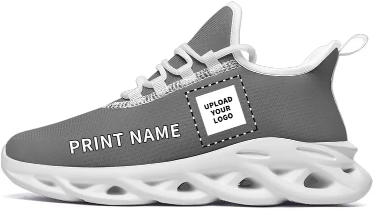 Custom Solid Color Sneakers for Men Women Print with Your Need Personalized Running Walking Tennis White Black Sports Shoes