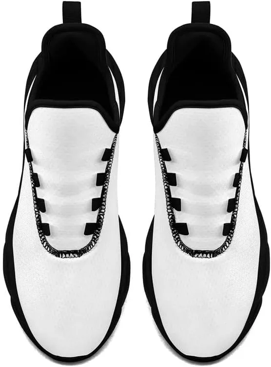 Custom Solid Color Sneakers for Men Women Print with Your Need Personalized Running Walking Tennis White Black Sports Shoes