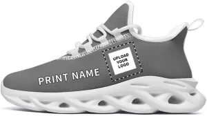 Custom Solid Color Sneakers for Men Women Print with Your Need Personalized Running Walking Tennis White Black Sports Shoes