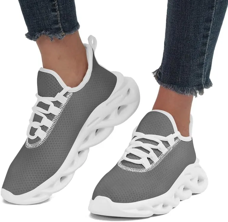 Custom Solid Color Sneakers for Men Women Print with Your Need Personalized Running Walking Tennis White Black Sports Shoes