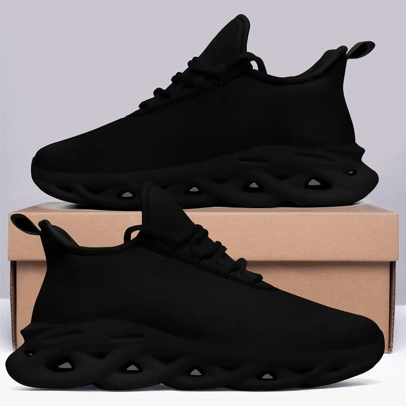 Custom Solid Color Sneakers for Men Women Print with Your Need Personalized Running Walking Tennis White Black Sports Shoes