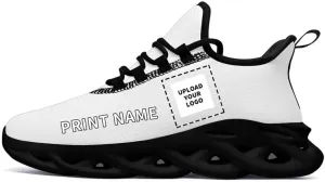 Custom Solid Color Sneakers for Men Women Print with Your Need Personalized Running Walking Tennis White Black Sports Shoes