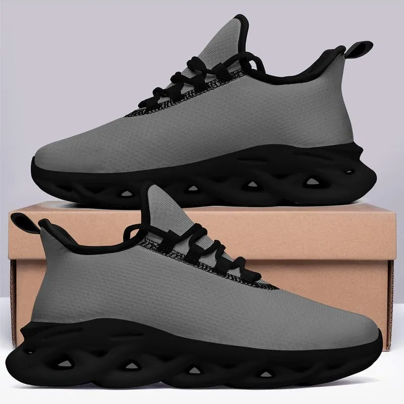 Custom Solid Color Sneakers for Men Women Print with Your Need Personalized Running Walking Tennis White Black Sports Shoes