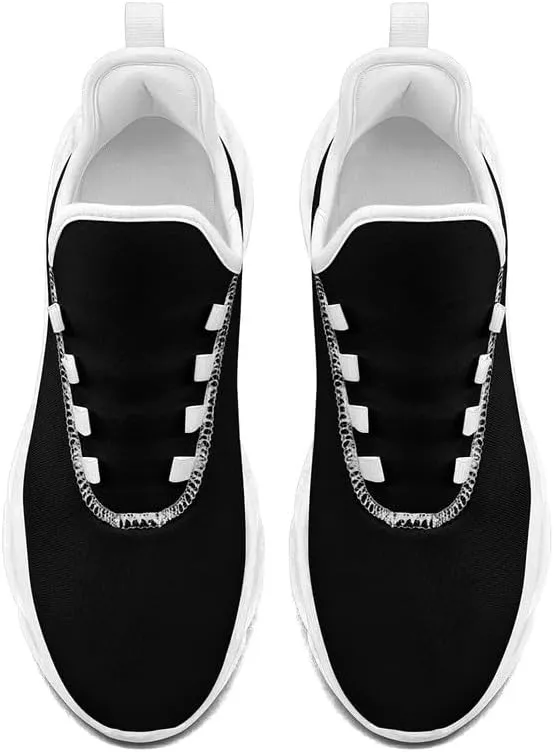 Custom Solid Color Sneakers for Men Women Print with Your Need Personalized Running Walking Tennis White Black Sports Shoes