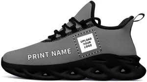 Custom Solid Color Sneakers for Men Women Print with Your Need Personalized Running Walking Tennis White Black Sports Shoes