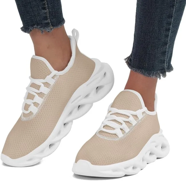 Custom Solid Color Sneakers for Men Women Print with Your Need Personalized Running Walking Tennis White Black Sports Shoes
