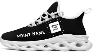 Custom Solid Color Sneakers for Men Women Print with Your Need Personalized Running Walking Tennis White Black Sports Shoes