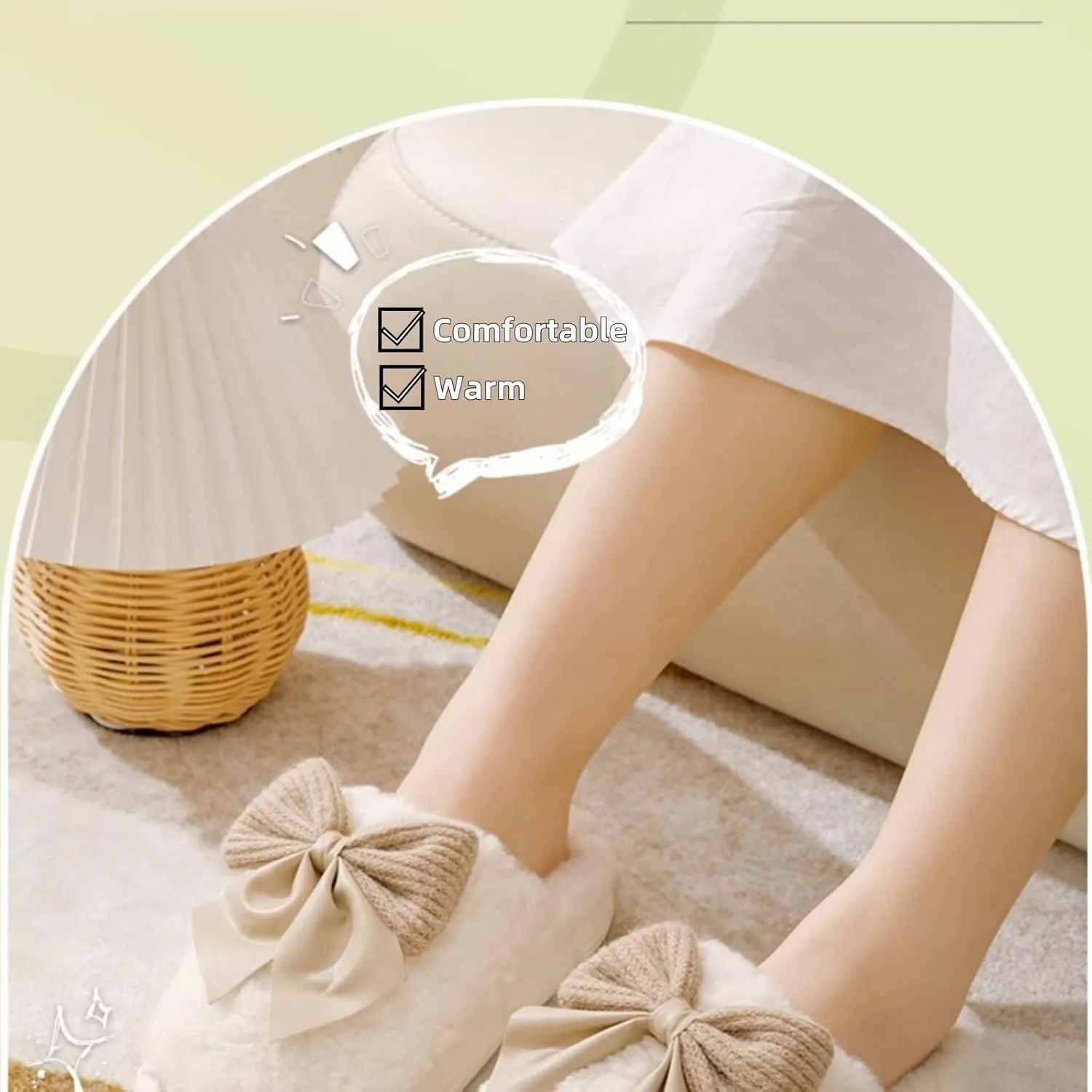 Cute House Slippers Plush Memory Foam Slippers for Indoor and Outdoor Cozy Trendy Slip-On Shoes