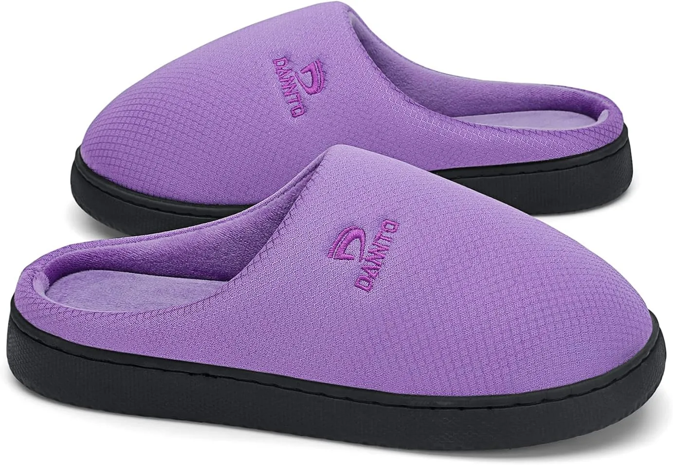 Dannto Womens Mens Memory Foam Slippers House Slide Sandals Bedroom Home Indoor Cozy Closed Toe Shoes