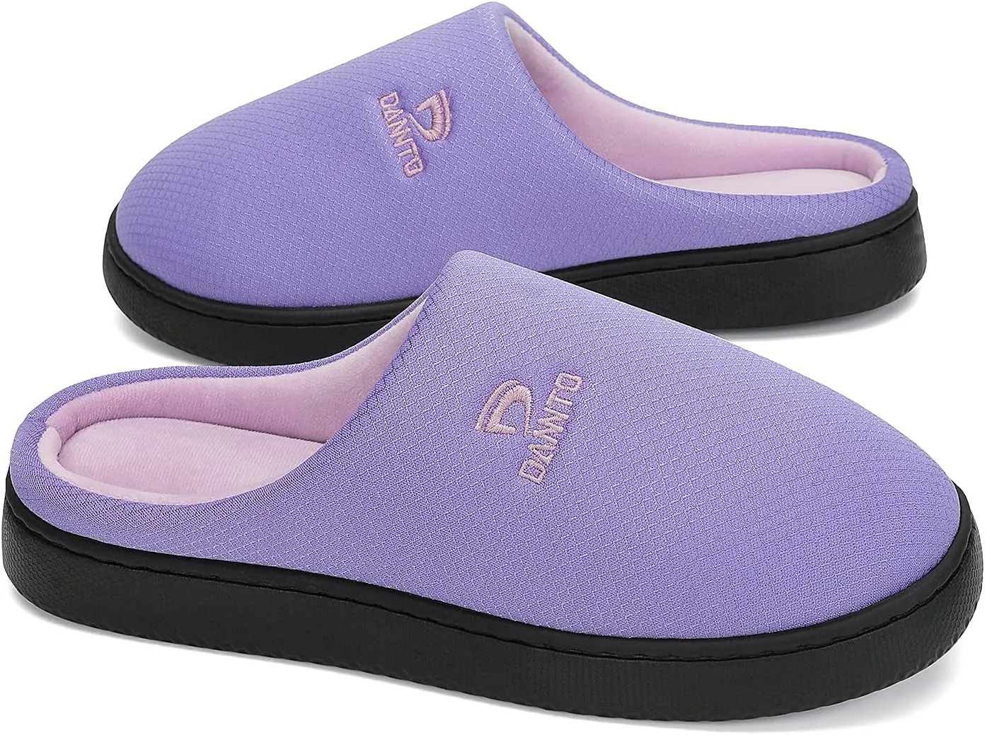 Dannto Womens Mens Memory Foam Slippers House Slide Sandals Bedroom Home Indoor Cozy Closed Toe Shoes