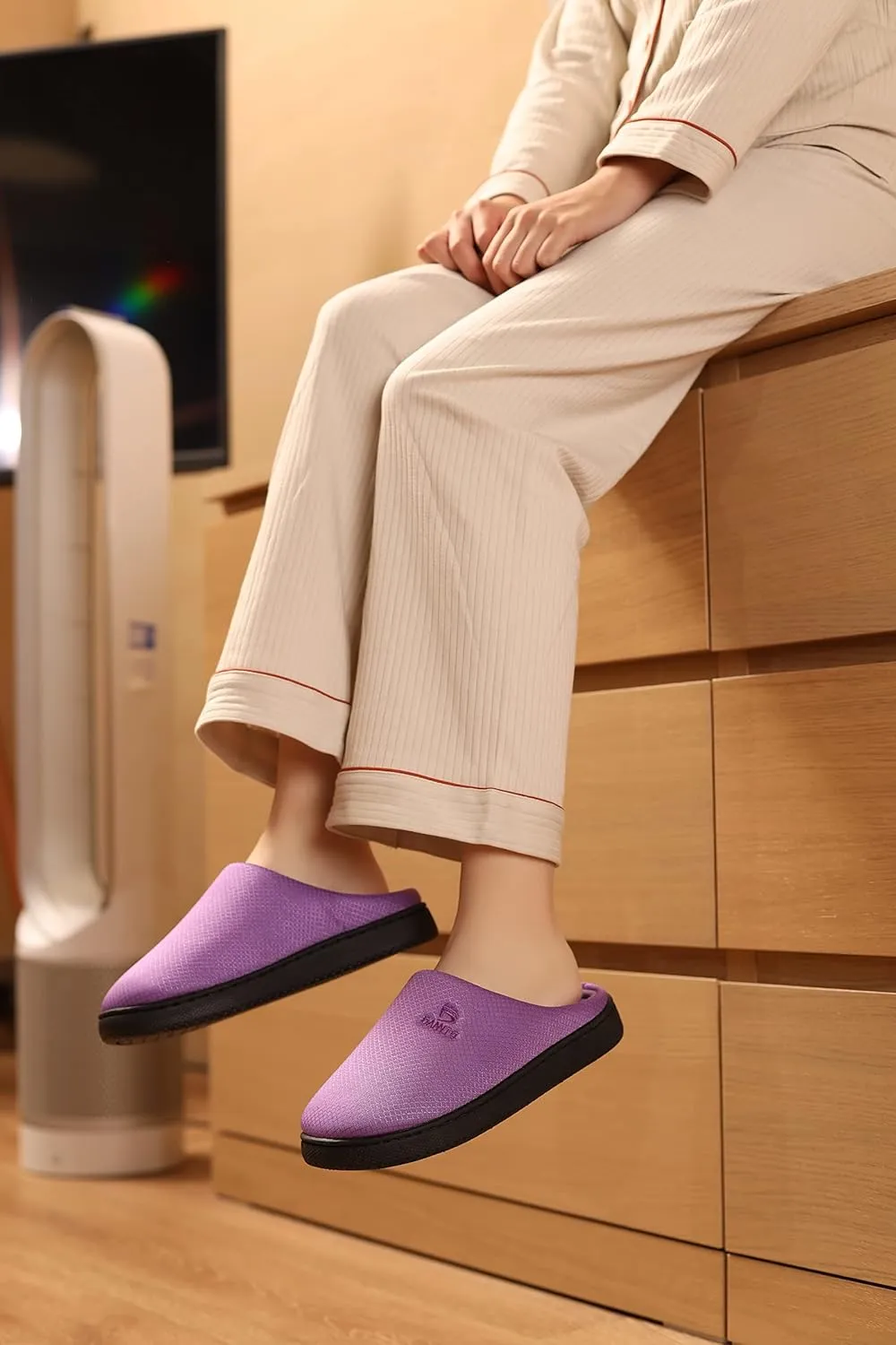 Dannto Womens Mens Memory Foam Slippers House Slide Sandals Bedroom Home Indoor Cozy Closed Toe Shoes