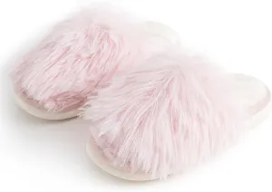 ForBaysy Faux Fur Slippers Memory Foam Slippers Ladies Fluffy Winter House Shoes Indoor Fuzzy Fluffy Slipper