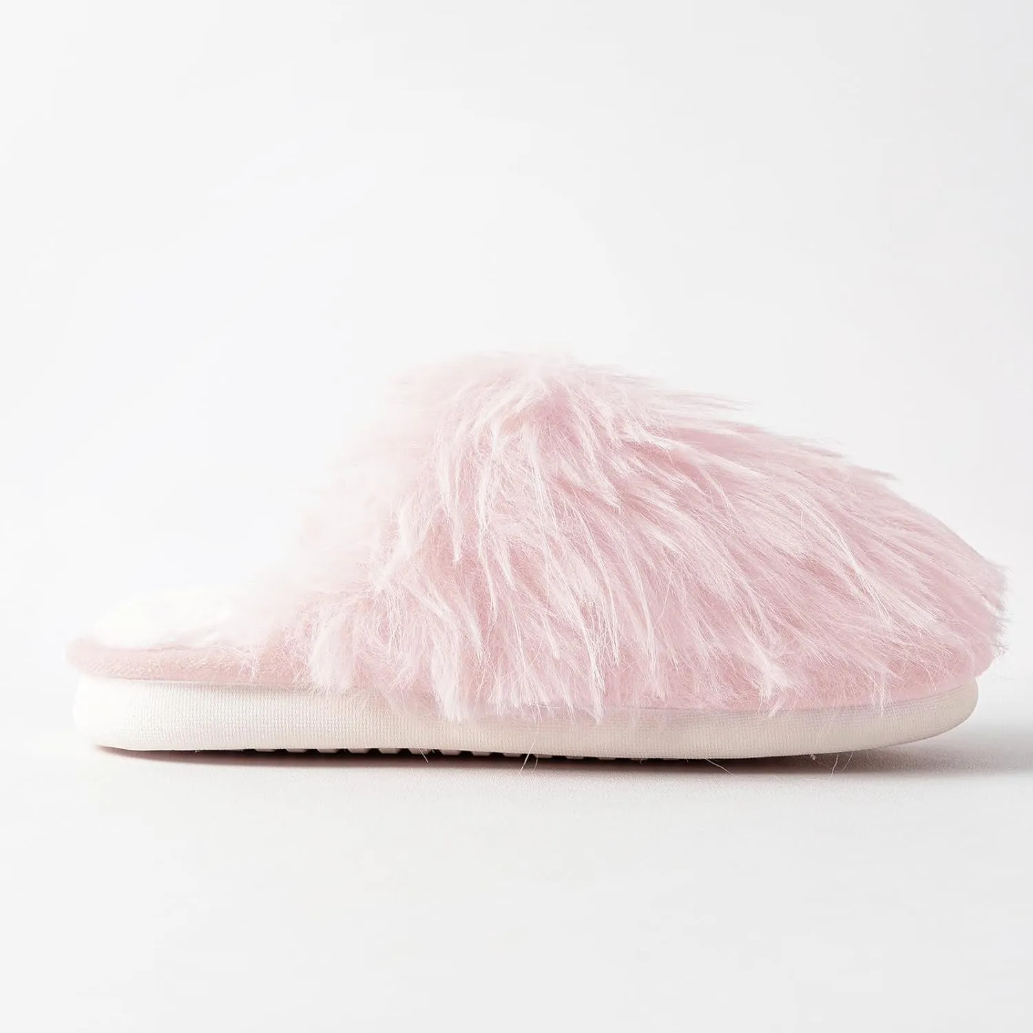 ForBaysy Faux Fur Slippers Memory Foam Slippers Ladies Fluffy Winter House Shoes Indoor Fuzzy Fluffy Slipper