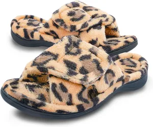 Git-up Women's Memory Foam Slippers with Arch Support - Adjustable Hook and Loop Indoor/Outdoor Shoes