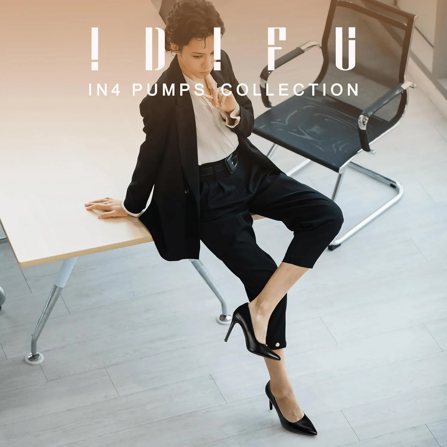 IDIFU IN4 Women's Pumps High Heels Closed Toe Stiletto Pointed Toe Dress Shoes Wedding Prom Bridal Daily Work Office Business Trendy Fashion Sexy Comfortable Pumps Dressy Shoes