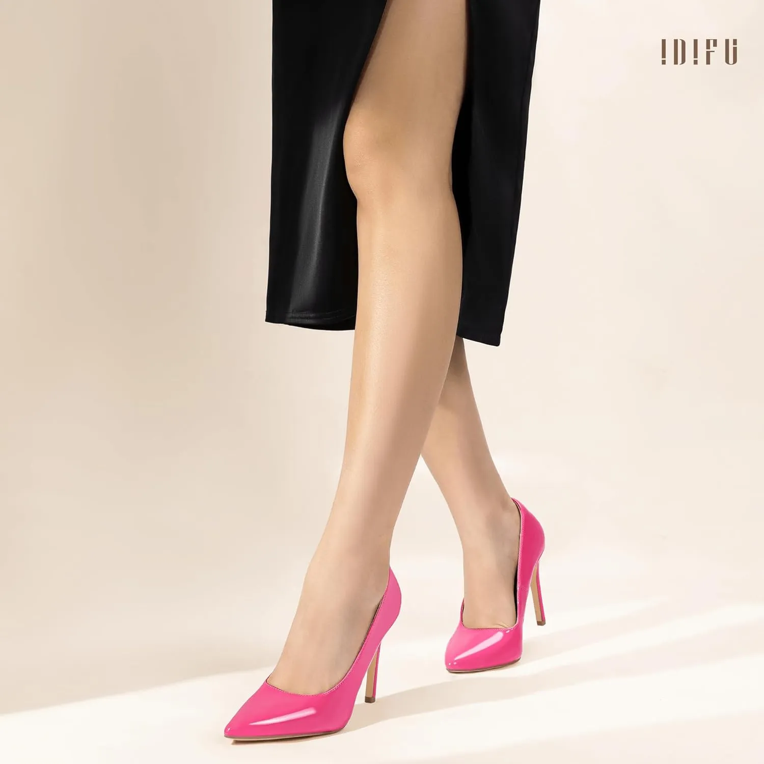 IDIFU IN4 Women's Pumps High Heels Closed Toe Stiletto Pointed Toe Dress Shoes Wedding Prom Bridal Daily Work Office Business Trendy Fashion Sexy Comfortable Pumps Dressy Shoes