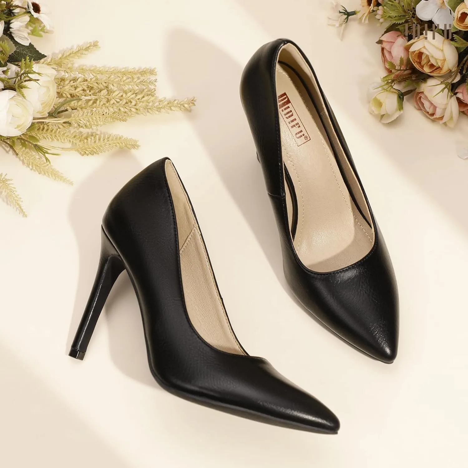 IDIFU IN4 Women's Pumps High Heels Closed Toe Stiletto Pointed Toe Dress Shoes Wedding Prom Bridal Daily Work Office Business Trendy Fashion Sexy Comfortable Pumps Dressy Shoes