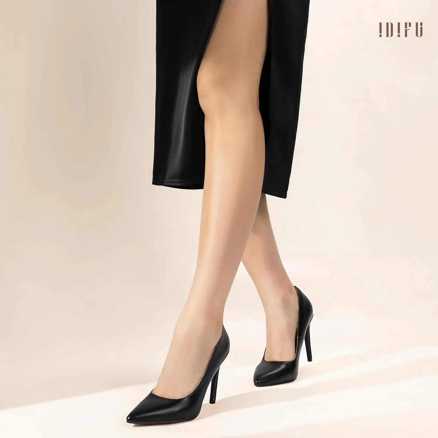 IDIFU IN4 Women's Pumps High Heels Closed Toe Stiletto Pointed Toe Dress Shoes Wedding Prom Bridal Daily Work Office Business Trendy Fashion Sexy Comfortable Pumps Dressy Shoes