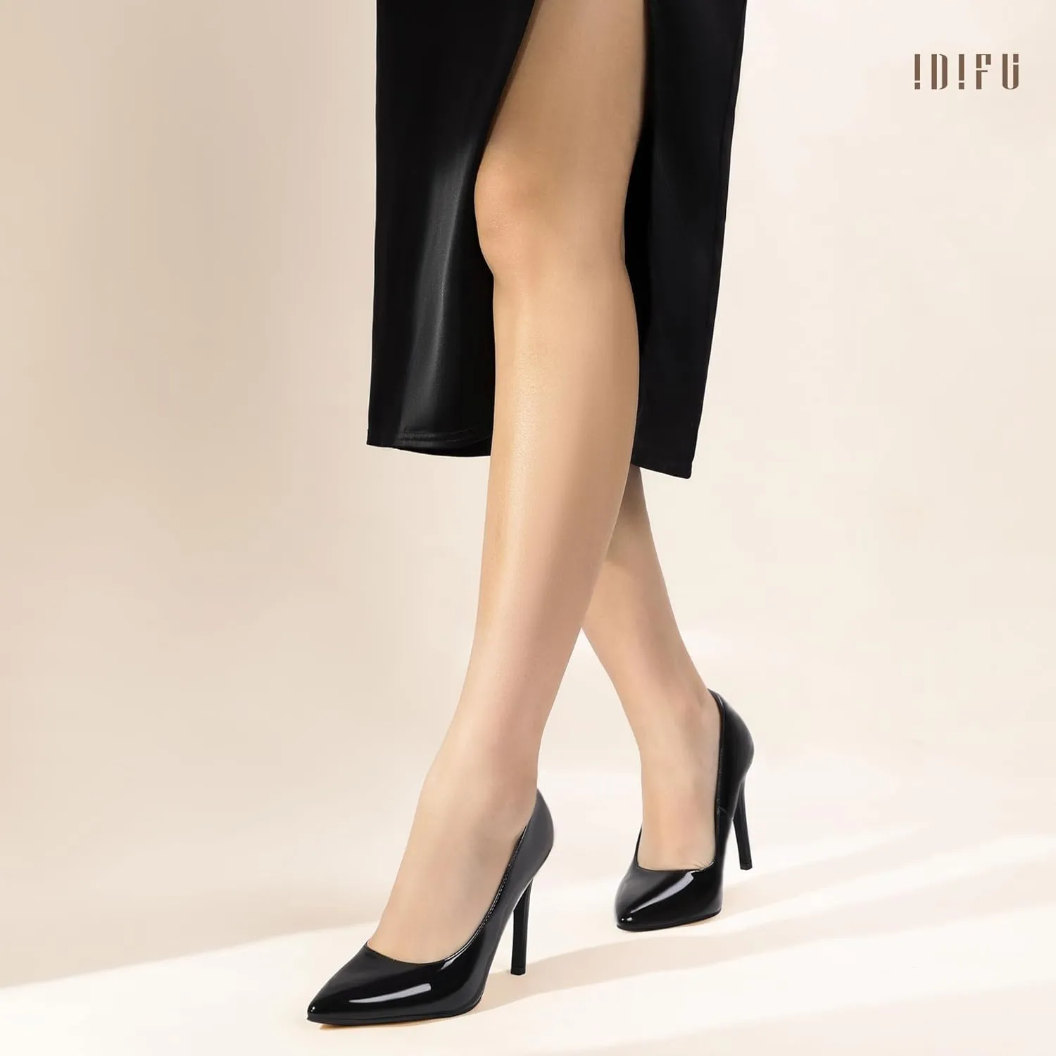IDIFU IN4 Women's Pumps High Heels Closed Toe Stiletto Pointed Toe Dress Shoes Wedding Prom Bridal Daily Work Office Business Trendy Fashion Sexy Comfortable Pumps Dressy Shoes