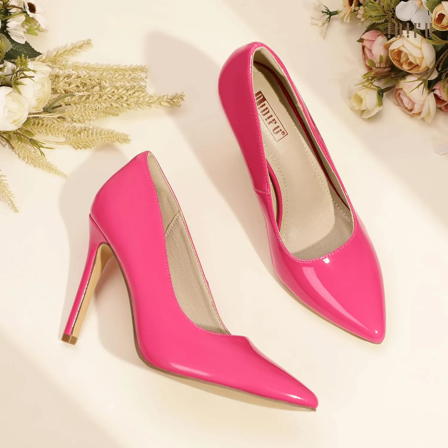 IDIFU IN4 Women's Pumps High Heels Closed Toe Stiletto Pointed Toe Dress Shoes Wedding Prom Bridal Daily Work Office Business Trendy Fashion Sexy Comfortable Pumps Dressy Shoes
