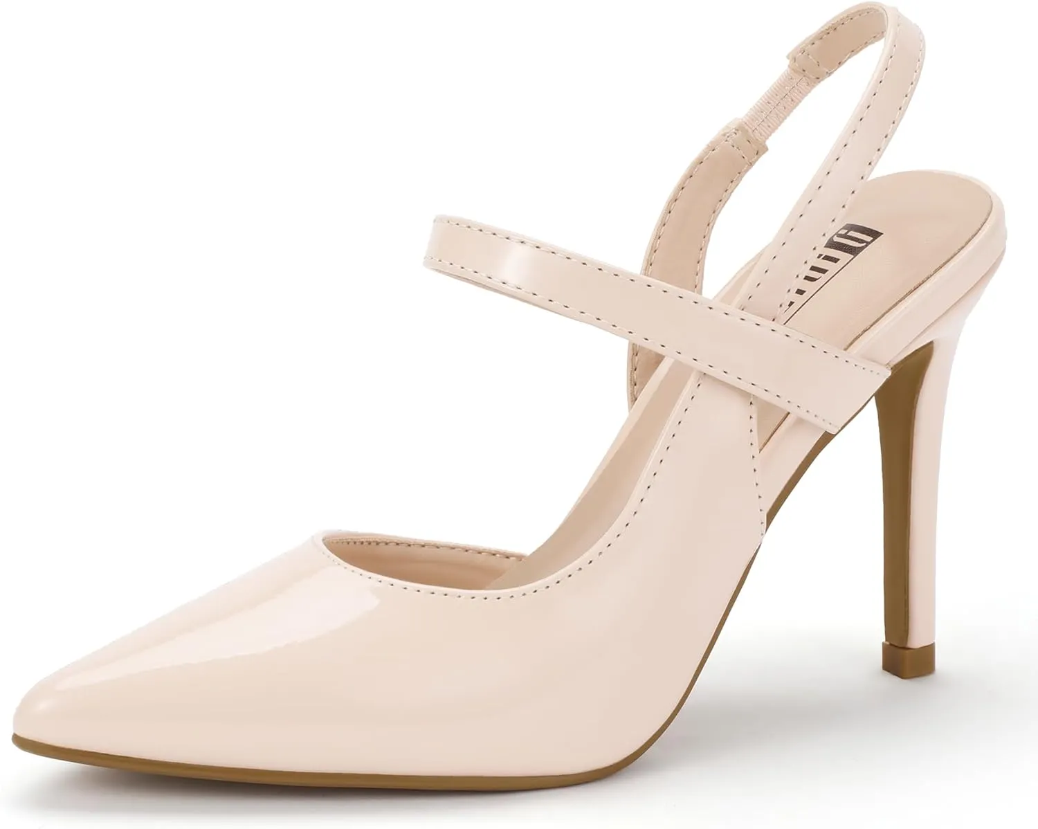 IDIFU IN4 Women's Pumps High Heels Strappy Closed Toe Stiletto Pointed Toe Slingback Dress Shoes for Women Wedding Prom Bridal Party Trendy Fashion Sexy Comfortable Pumps Dressy Shoes