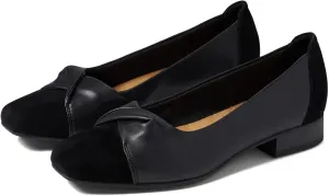 LEHOOR Women Square Toe Low Chunky Heel Pumps Slip On 1 inch Thick Block Heel Loafers Closed Cap Toe Patchwork Pleated Dress Shoes Heeled Comfy Retro Office Ladies Basic Shoes Wedding Party 4-11 M US