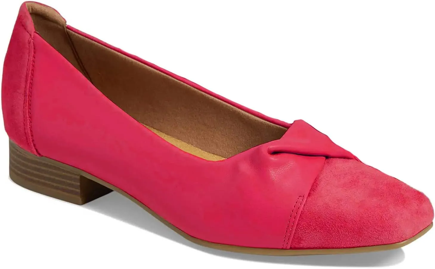 LEHOOR Women Square Toe Low Chunky Heel Pumps Slip On 1 inch Thick Block Heel Loafers Closed Cap Toe Patchwork Pleated Dress Shoes Heeled Comfy Retro Office Ladies Basic Shoes Wedding Party 4-11 M US