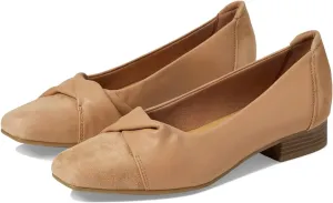 LEHOOR Women Square Toe Low Chunky Heel Pumps Slip On 1 inch Thick Block Heel Loafers Closed Cap Toe Patchwork Pleated Dress Shoes Heeled Comfy Retro Office Ladies Basic Shoes Wedding Party 4-11 M US