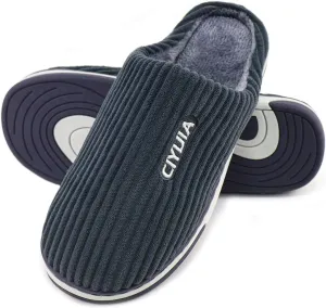 Men and Women's Slip on Fuzzy House Slippers Memory Foam Slippers Scuff Outdoor Indoor Warm Plush Bedroom Shoes Home Slippers
