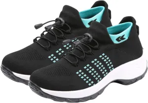Mens Platform Sneakers Air Cushion for Day Walking, Orthopedic Stretch Breathable, Thick Rocker Bottom for Men Women
