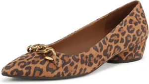 Naturalizer Womens Becca Pump Leopard Animal Print Suede 7 M