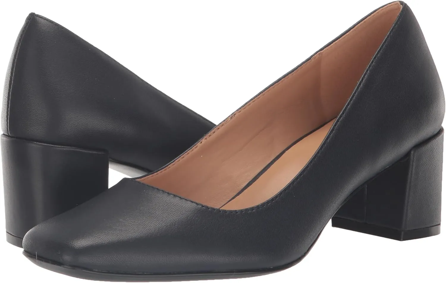 Naturalizer Women's Karina Low Block Heel Square Toe Pump