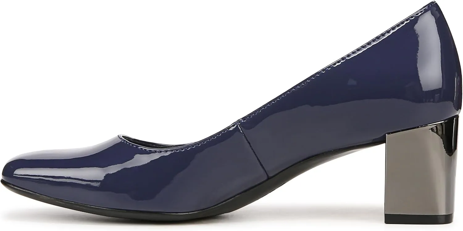 Naturalizer Womens Karina Low Block Heel Square Toe Pump