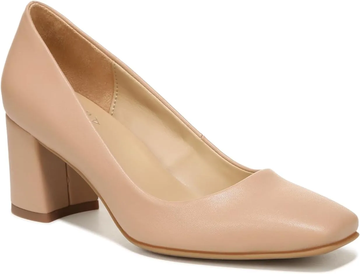 Naturalizer Women's Warner Square Toe Block Heel Pump