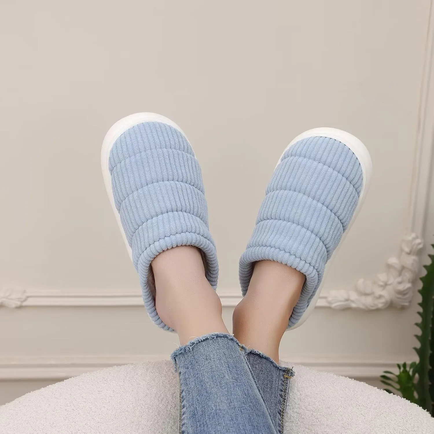 NineCiFun Womens House Shoes Warm Memory Foam Slippers for Women Indoor Soft Fleece Lined Womens Slippers