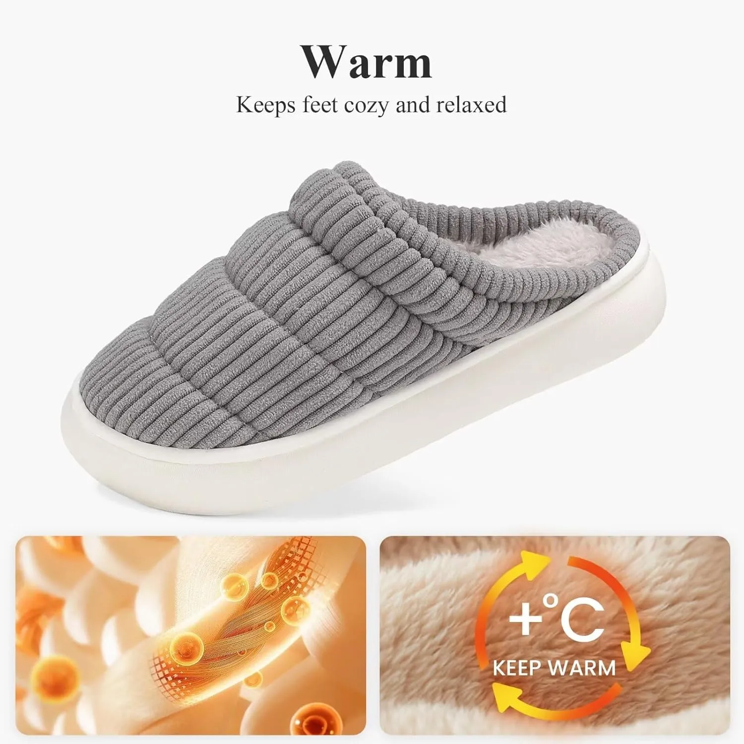 NineCiFun Womens House Shoes Warm Memory Foam Slippers for Women Indoor Soft Fleece Lined Womens Slippers