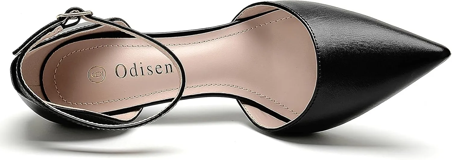 Odisen Women's Closed Toe Heels Pumps