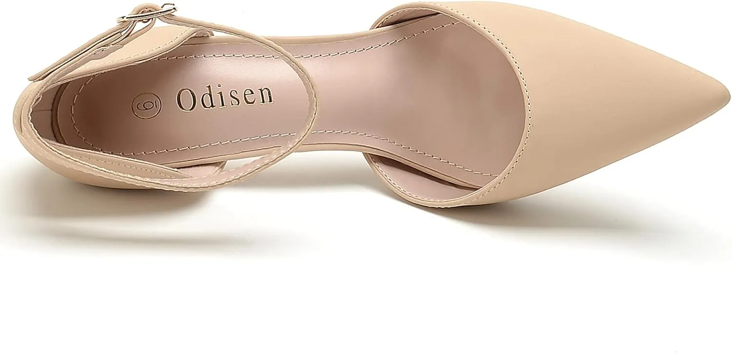 Odisen Women's Closed Toe Heels Pumps