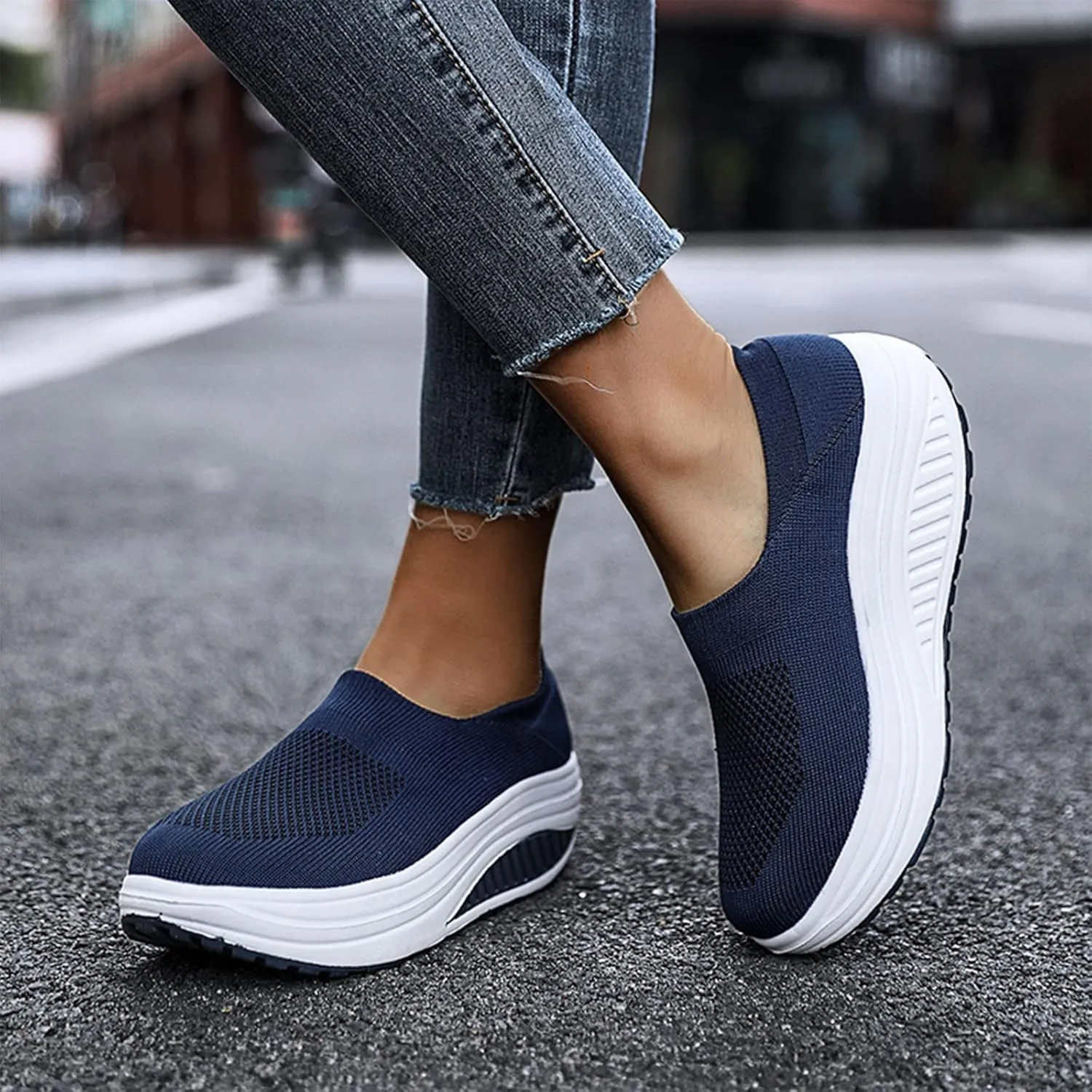Orthopedic Casual Loafers for Women Slip On Walking Shoes with Arch Support Comfortable Sneakers Plantar Fasciitis Relief Foot Pain Diabetic Feet