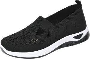 Orthopedic Diabetic Shoes for Women Slip On Walking Sneakers with Arch Support Comfortable Casual Loafers Plantar Fasciitis Foot Pain Relief