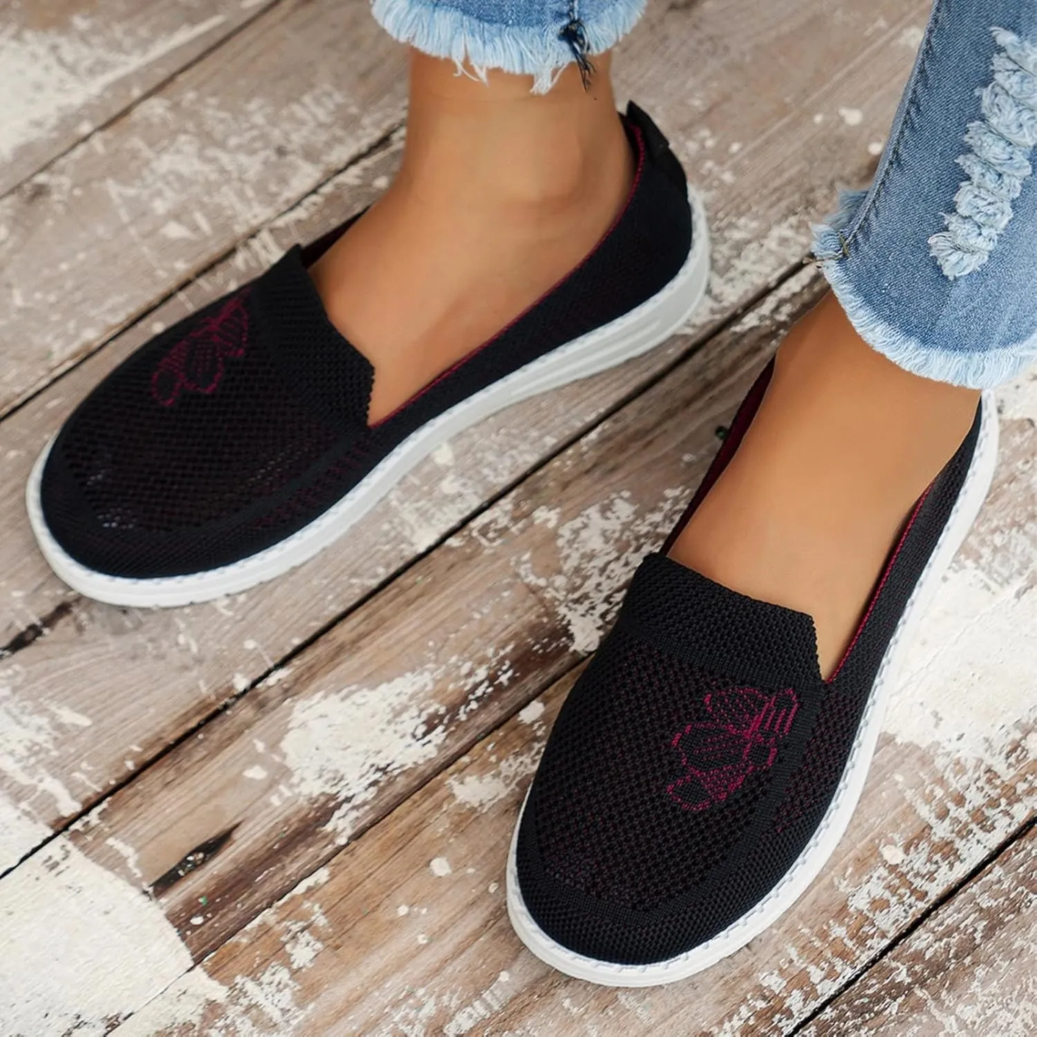 Platform Sneakers for Women Fashion Sneakers Non Slip Work Shoes for Women Womens Slip On Sneakers with Arch Support Chunky Sneakers Women Womens Shoes Casual Slip Ons Wide Width Ortho