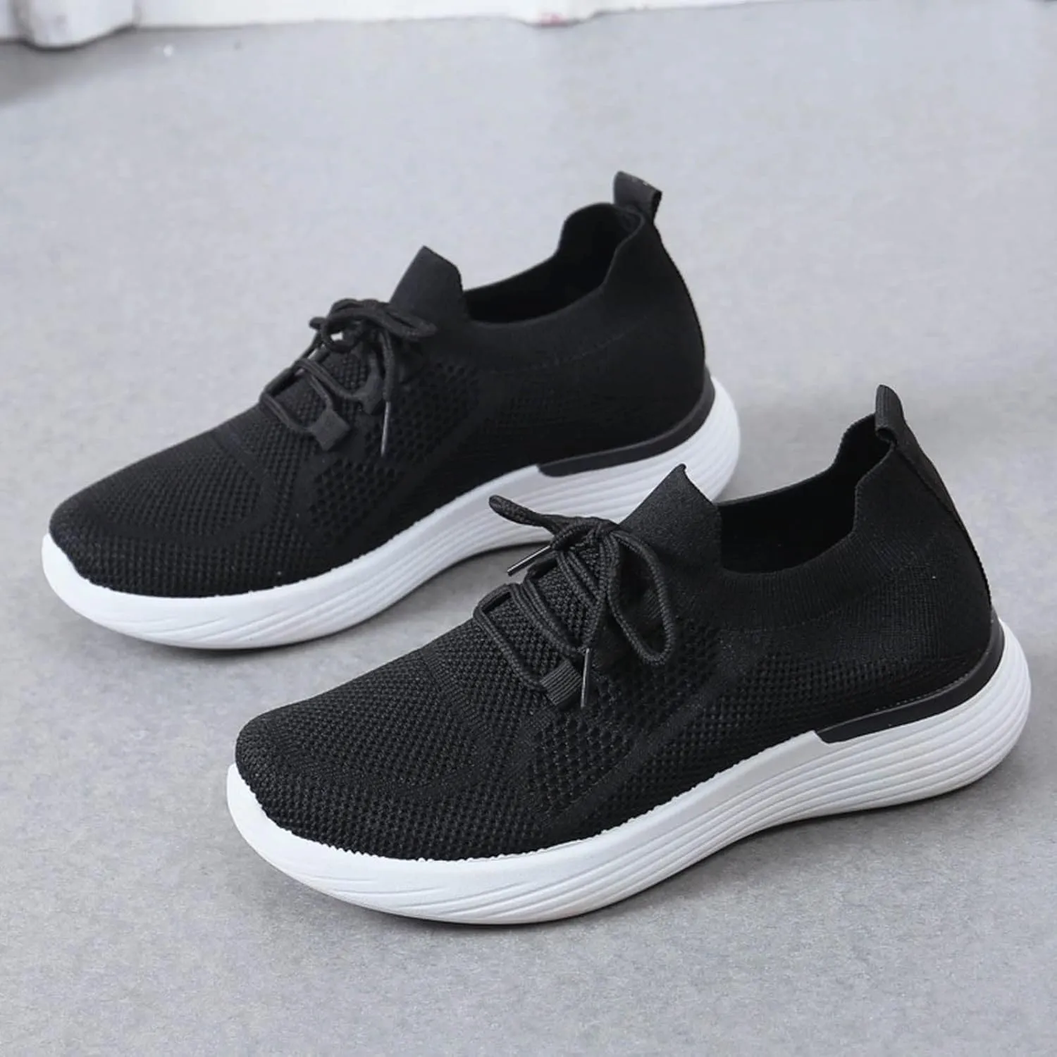 Platform Sneakers for Women Wide Zapatillas Elegantes De Tacon para Mujer Blancas Women's Running Shoes Size 8 Chunky Sneakers for Women 2023 Black Slip On White Sneakers Women Fashion